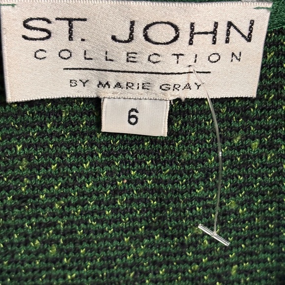 St. John Collection Hunter Green Tweed Tank/Vest Sz 6 EUC - Picture 8 of 8